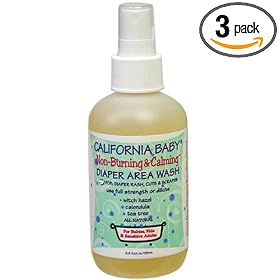 California Baby Diaper Area Wash - Non-Burning & Calming, 6.5 oz (Pack of 3)