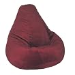 Print and Plush Burgandy Extra Large Size Bean Bag Chair By Elite Furniture