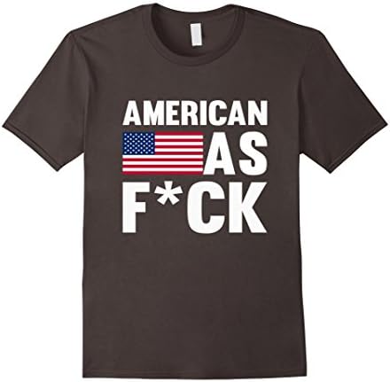 Men's American As F*ck T-Shirt Large Asphalt