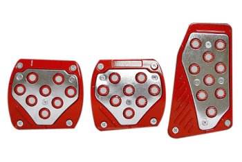 OTTO Racing Red Rim Aluminum Inner Plates 3pc Manual Racing Pedals