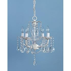 Four Arm Mini Crystal Beaded Chandelier by SmartBargains