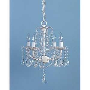 Four Arm Mini Crystal Beaded Chandelier by SmartBargains