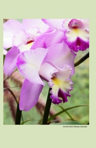 Orchid 2015 Weekly Calendar: 2015 week by week calendar with a cover photo of purple and white orchids