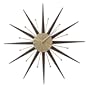 Sunburst Star Spoke Wall Clock Modern Abstract