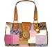 Coach Signature Patchwork Satchel Bag Purse Tote 13335 Pink Multi