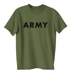 ARMY Short Sleeve T-Shirt - Military Style Physical Training T-Shirt in military green