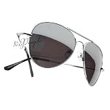 Elite Metal Aviator Sunglasses with Mirror Lens   1375