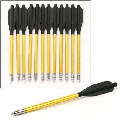 Set of 12 Aluminum Arrows for Crossbow