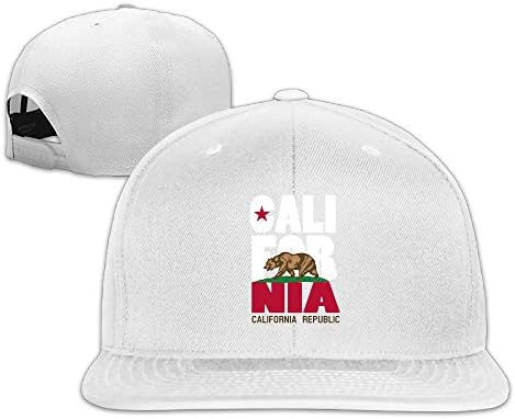NORAL Adjustable Baseball California Flag Hats Caps White