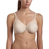 Wacoal Women's Bodysuede Ultra Full Figured  Seamless Underwire with Lace Trim, Naturally Nude, 34D