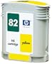 Hewlett Packard No 82 Yellow Ink Cart DesignJet 10ps 20ps 50ps 500 800