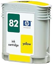 Hewlett Packard No 82 Yellow Ink Cart DesignJet 10ps 20ps 50ps 500 800