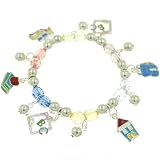 School Dangle Charm Bracelet