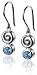 Sterling Silver Swirl Drop Earrings w/ Blue Topaz by Zina