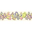 Bubble Butterfly Wall Border - Purple (5 yards)