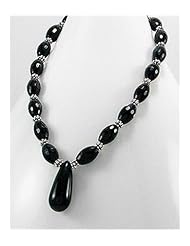 Onyx Necklace In 92.5 Sterling Silver