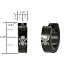 Black Stainless Steel Skull Huggie Hoop Earrings