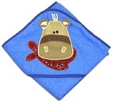 Mullins Square Pony Hooded Corn Blue Towel with Washcloth