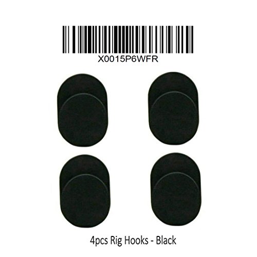Aubaddy Ring Hook Bracket Sticky Replacement for Car Phone Mount Homes Offices and more (4pcs - Black)