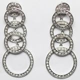 925 Sterling Silver Earrings with inlaid Clear CZ