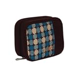 Retro Accessory Case - Turquoise/Chocolate
