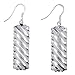 EXP Sterling Silver 2-Inch Wave Dangle Earrings