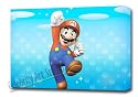 NINTENDO POWER UP SUPER MARIO CANVAS MOUNTED 28X20"