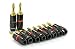 Sewell Pro Maestro Banana Plugs w/Gold Connectors, 5 Pairs (5 Red, 5 Black)