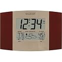 La Crosse Technology WS-8157U-CH-IT Atomic Wall Clock with Indoor and Outdoor Temperature and Forecast