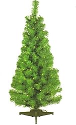 3' Apple Green Pencil Pine Pre-Lit Artificial Christmas Tree - Clear Lights