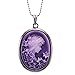 Soulbreezecollection Purple Cameo Pendant Necklace Charm Fashion Jewelry for Women