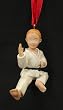 Black Belt Karate Girl Sports Christmas Ornament