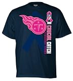 Tennessee Titans Tonal Ribbon Breast Cancer Awareness T-Shirt