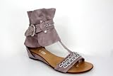 LIZ II - High Top Slouchy Ankle Wrap Sandal