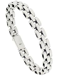 Sterling Silver Pantera Type Link Bracelet 1/2 inch wide, sizes 8, 8.5 & 9 inch