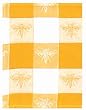 100% Cotton Jacquard Check Dishtowel, Yellow Honey Bee 18" X 28" Set / 6