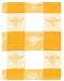 100% Cotton Jacquard Check Dishtowel Yellow Honey Bee 18" X 28" Set / 6
