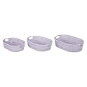 Whitmor Set of 3 Rattique Oval Trays - Lilac
