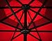 Abba Patio 9ft Patio Umbrella Market Outdoor Table Umbrella with Auto Tilt and Crank for Garden, Lawn, Deck, Backyard & Pool, 8 Sturdy Steel Ribs, Dark Red
