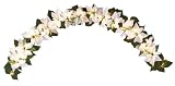 GKI Bethlehem Lighting White Velvet Poinsettia 6-Foot Christmas Garland with 35 Clear Mini