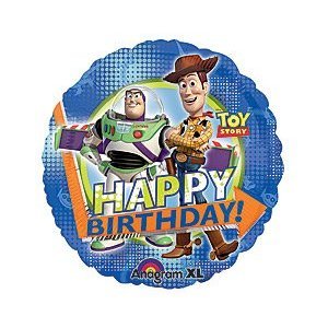 TOY STORY WOODY AND BUZZ HAPPY BIRTHDAY BALLOONS 18 inch mylar