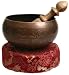 Unique Spiritual Yoga Gift Idea Him or Her - 6" Authentic Hammered Copper Tibetan Singing Bowl Set