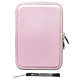 Pink Carbon Fiber Durable Slim Protective Eva Storage Cover Cube Carrying Case with Mesh Pocket for Amazon Kindle ( Wi-Fi 6 E Ink Display )