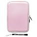 Pink Carbon Fiber Durable Slim Protective Eva Storage Cover Cube Carrying Case with Mesh Pocket For The Tegra 3 packed ASUS Eee Pad MeMO Android 7″ Tablet + Includes eBigValue Determination Hand Strap Key Chain 370T