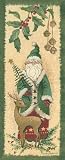 Santa with Reindeer - Anita Phillips Art Print Poster 8 x 20