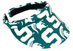 Michigan State University Visor Slide-On Golf Style Sports Visor MSU Spartans Logo