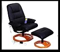 Furniture online: Aosom&reg; I3128 Leather Office/recliner Massage Chair with Ottoman--black