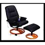 Aosom® I3128 Leather Office/recliner Massage Chair with Ottoman--black