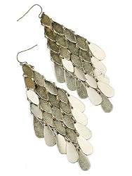 Antique Gold Tone Dangle Chandelier Earrings Fashion Jewelry