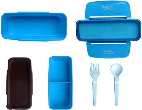 Mahunhun Leak Proof Containers - 100% Food Safe Bento Box Lunch Boxes 2-Tiers Stackable Microwave and Dishwasher Lunch Boxes Perfect for Work,School-Blue